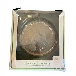 Vintage Hallmark Holiday Highlights Ornament Friends put the Merry..  1981